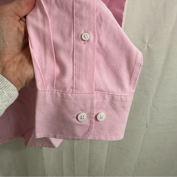 Alimens & Gentle Mens Button Down Collar Dress Shirt w/Chest Pocket Pink L - Picture 5 of 8